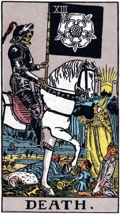 La Muerte, arcano mayor del tarot Rider-Waite