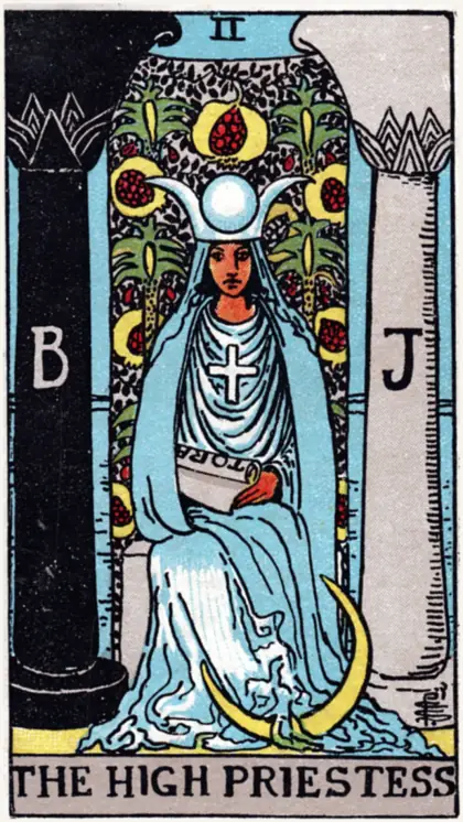La Sacerdotisa, arcano mayor del tarot Rider-Waite