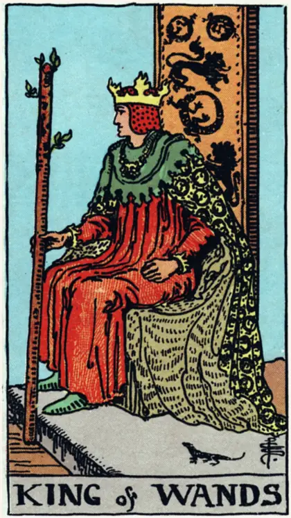 Rey de Bastos, arcano menor · bastos del tarot Rider-Waite