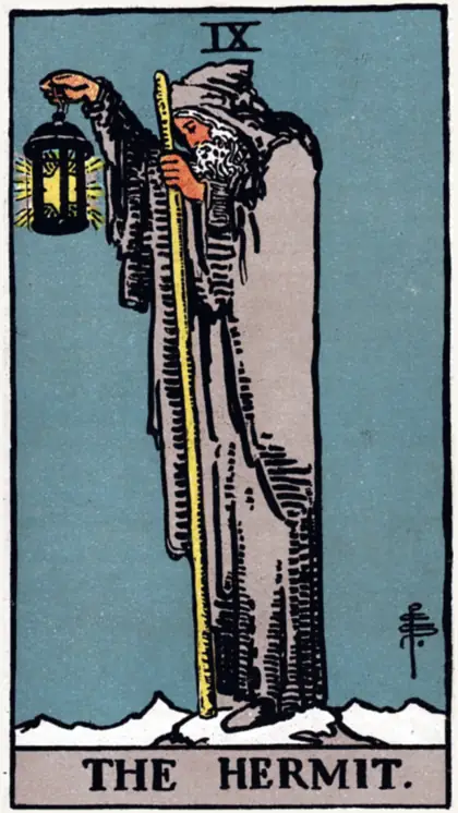 El Ermitaño, arcano mayor del tarot Rider-Waite